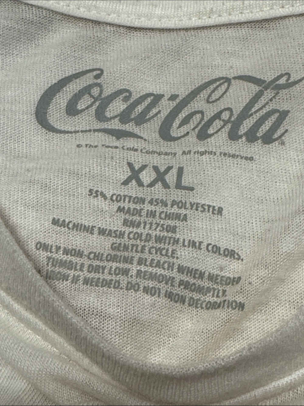 COCA-COLA Coke SummerBurnout Graphic Tee XXL 23” p2p Ivory EUC - Picture 3 of 8
